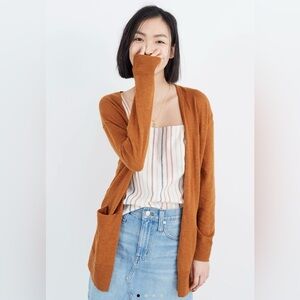 Madewell Ryder Golden Pecan Summer Cotton Blend Oversized Cardigan XXS